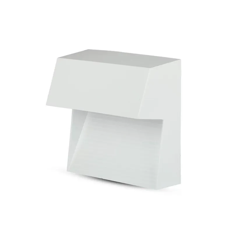 Oprawa Ścienna Elewacyjna 3W LED V-TAC Kwadrat 230V IP65 VT-1172-W-N 4000K 300LM - Biała