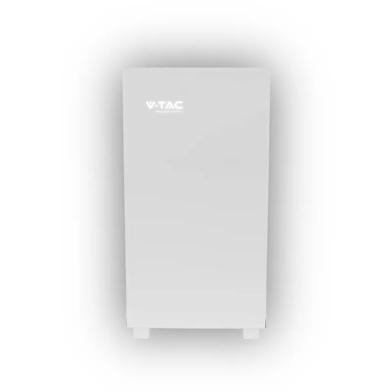 Magazyn Bank Energii V-TAC Szklany Front 10.24KWH 200AH/51.2V LIFEPO4 BMS VT-10240W 10 Lat Gwarancji - Biały