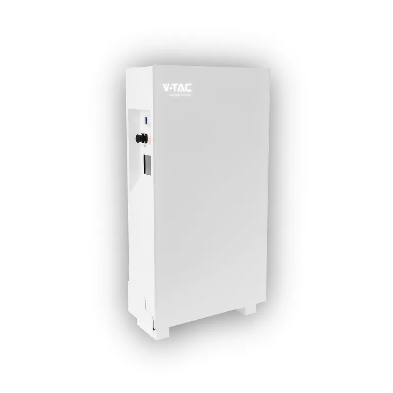 Magazyn Bank Energii V-TAC Szklany Front 10.24KWH 200AH/51.2V LIFEPO4 BMS VT-10240W 10 Lat Gwarancji - Biały