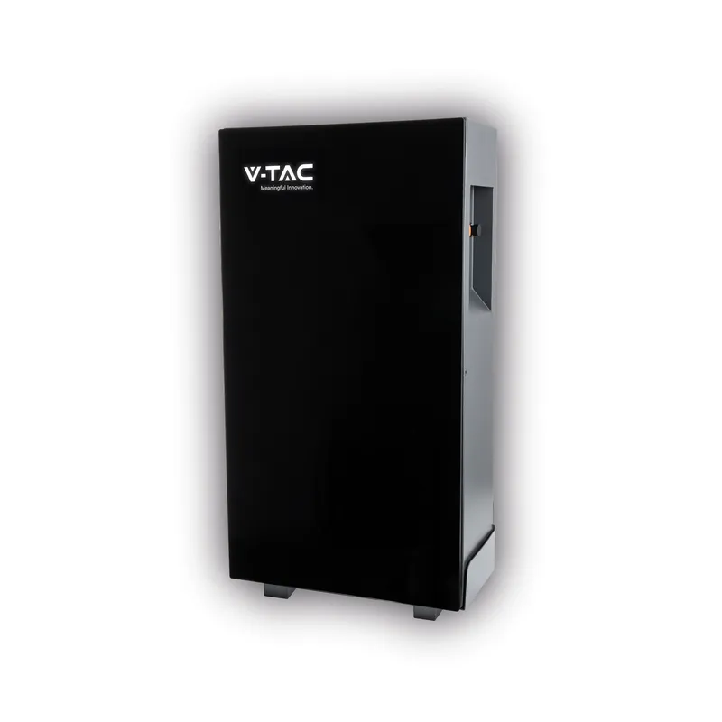 Magazyn Bank Energii V-TAC Szklany Front 5.12KWH 100AH/51.2V LIFEPO4 BMS VT-51200B 10 Lat Gwarancji - Czarny