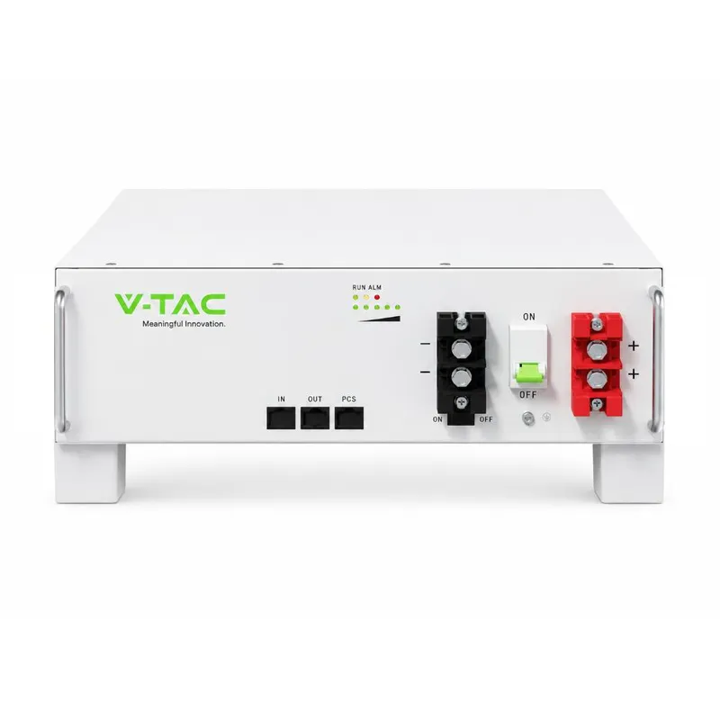 Magazyn Bank Energii V-TAC 100Ah 5,12KWH LIFEPO4 Rack VT-51201-W 10 Lat Gwarancji - Biały