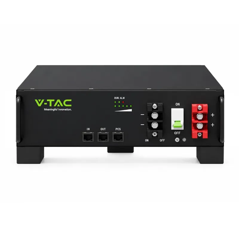 Magazyn Bank Energii V-TAC 100Ah 5,12KWH LIFEPO4 Rack VT-51201-B 10 Lat Gwarancji - Czarny
