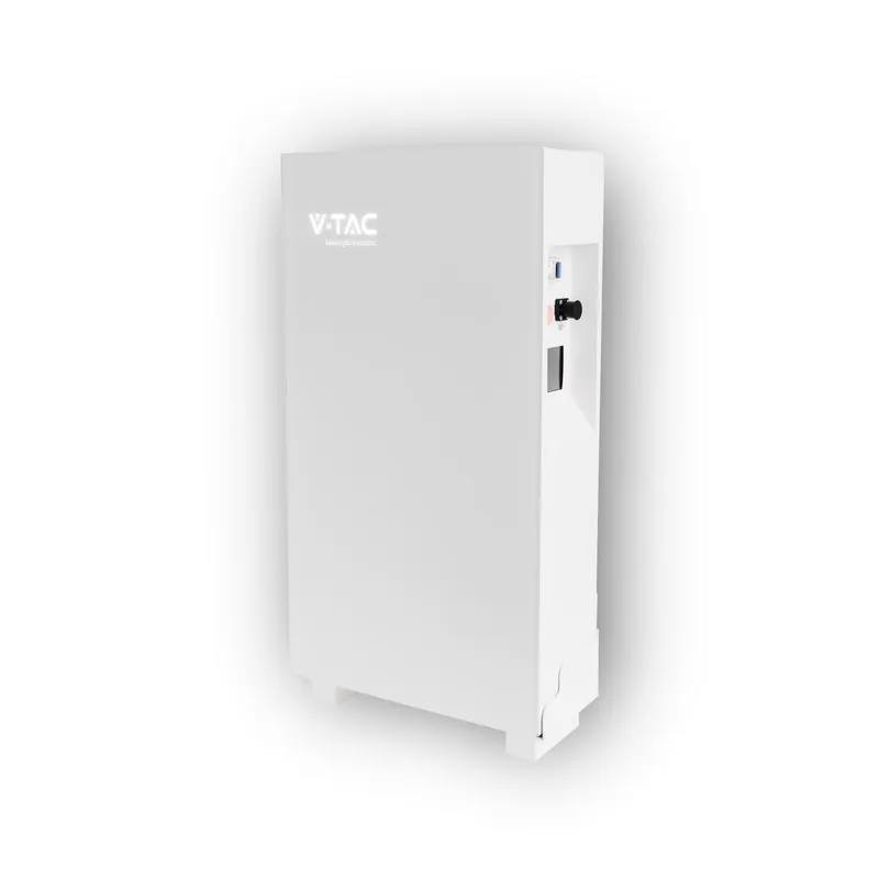 Magazyn Bank Energii V-TAC Szklany Front 16.07KWH 314AH/51.2V LIFEPO4 BMS VT-16076W 10 Lat Gwarancji - Biały