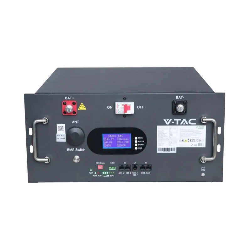 Magazyn Bank Energii V-TAC 9.6KWH 48V 200Ah LIFEPO4 Rack BMS VT-91600 10 Lat Gwarancji