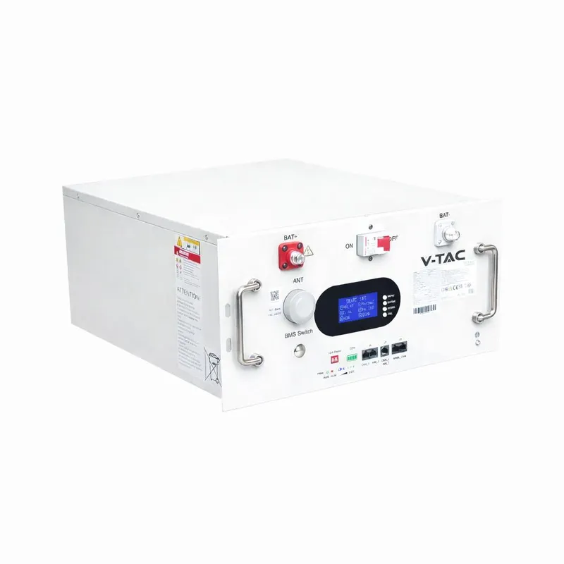 Magazyn Bank Energii V-TAC 9.6KWH 48V 200Ah LIFEPO4 Rack BMS Obudowa VT-91600 10 Lat Gwarancji - Biała