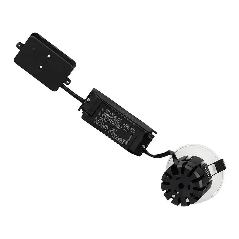 Oprawa LED V-TAC 10W Bluetooth Soczewka CCT Ściemnialna IP65 VT-7710D 2700K-6500K 850LM 5 Lat Gwarancji - Biała