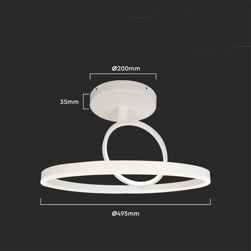 Oprawa Sufitowa V-TAC 37W LED VT-7907 3000K 4000LM - Biała