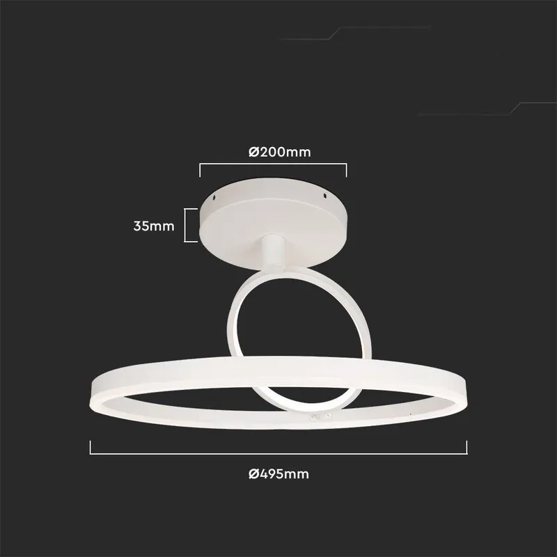 Oprawa Sufitowa V-TAC 37W LED VT-7907 4000K 4000LM - Biała