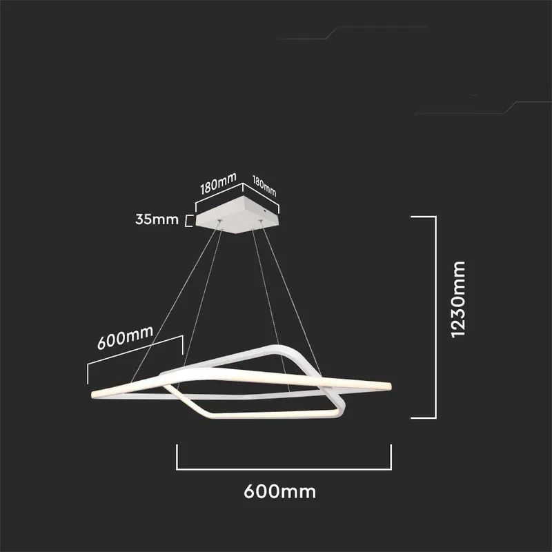 Oprawa Zwieszana V-TAC 48W LED Ściemnialna VT-7909 4000K 5150LM - Biała