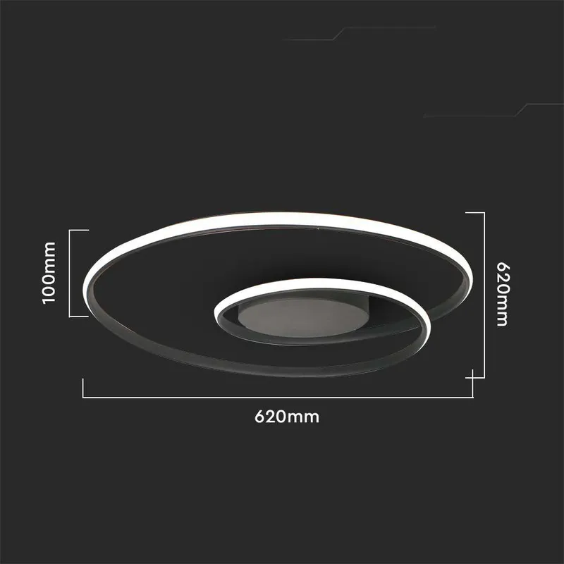 Oprawa Sufitowa V-TAC 48W LED Ściemnialna VT-7911 3000K 5150LM - Czarna