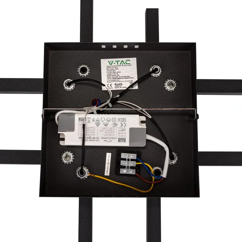 Oprawa Sufitowa V-TAC 38W LED VT-7915 4000K 4100LM - Czarna
