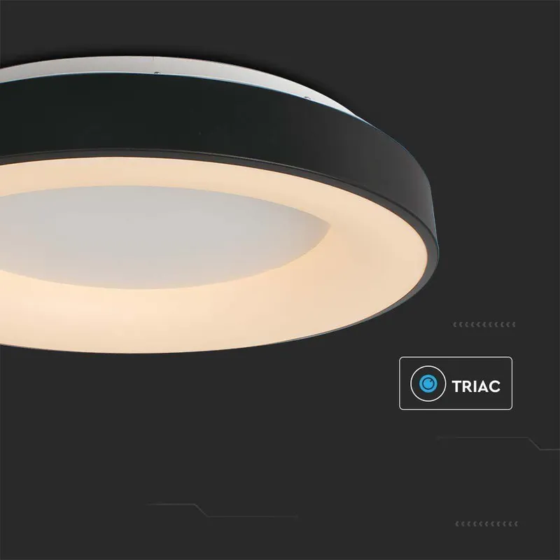 Oprawa Sufitowa Plafoniera V-TAC 49W LED Ściemnialny 60x9cm VT-7925 3000K 5220LM - Czarny