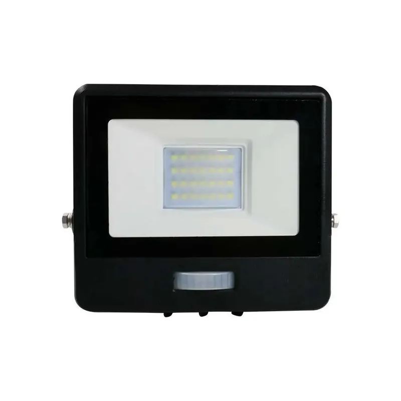 Naświetlacz LED V-TAC 10W SAMSUNG CHIP Czujnik Ruchu Z Mufą VT-118S 3000K 735LM 5 Lat Gwarancji - Czarny