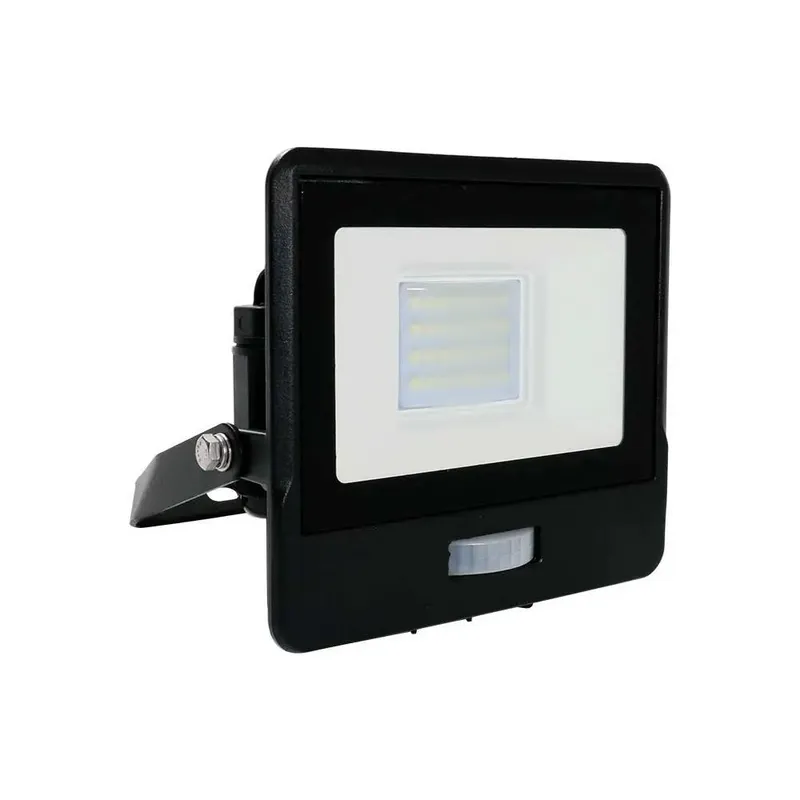 Naświetlacz LED V-TAC 20W SAMSUNG CHIP Czujnik Ruchu Z Mufą VT-128S-B 3000K 1510LM 5 Lat Gwarancji - Czarny