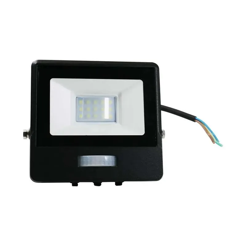 Naświetlacz LED V-TAC 10W SAMSUNG CHIP Czujnik Ruchu Przewód 1m VT-118S-1 6400K 735LM 5 Lat Gwarancji - Czarny