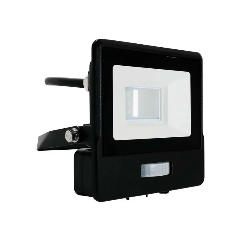 Naświetlacz LED V-TAC 10W SAMSUNG CHIP Czujnik Ruchu Przewód 1m VT-118S-1 6400K 735LM 5 Lat Gwarancji - Czarny