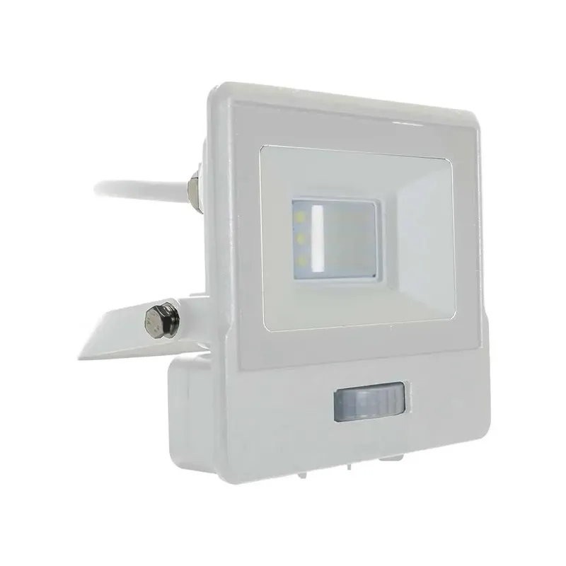 Naświetlacz LED V-TAC 10W SAMSUNG CHIP Czujnik Ruchu Przewód 1m VT-118S 4000K 735LM 5 Lat Gwarancji - Biały