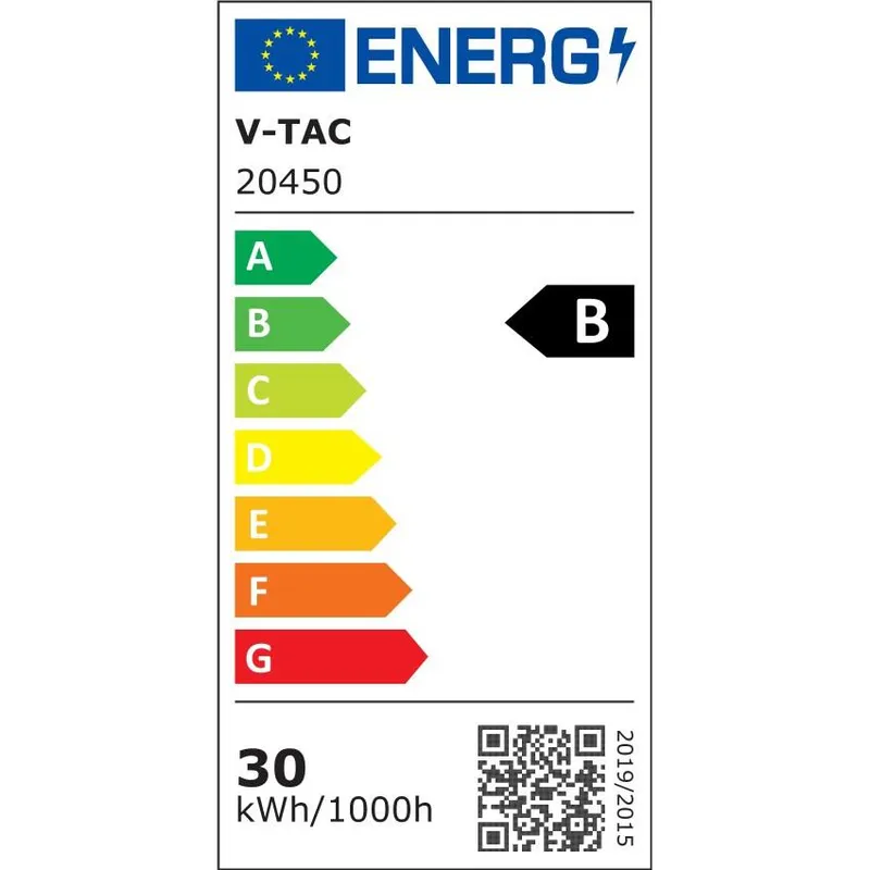 Naświetlacz LED V-TAC 30W G8 185LM/W Evolution VT-30185 6500K 4720LM 5 Lat Gwarancji - Czarny