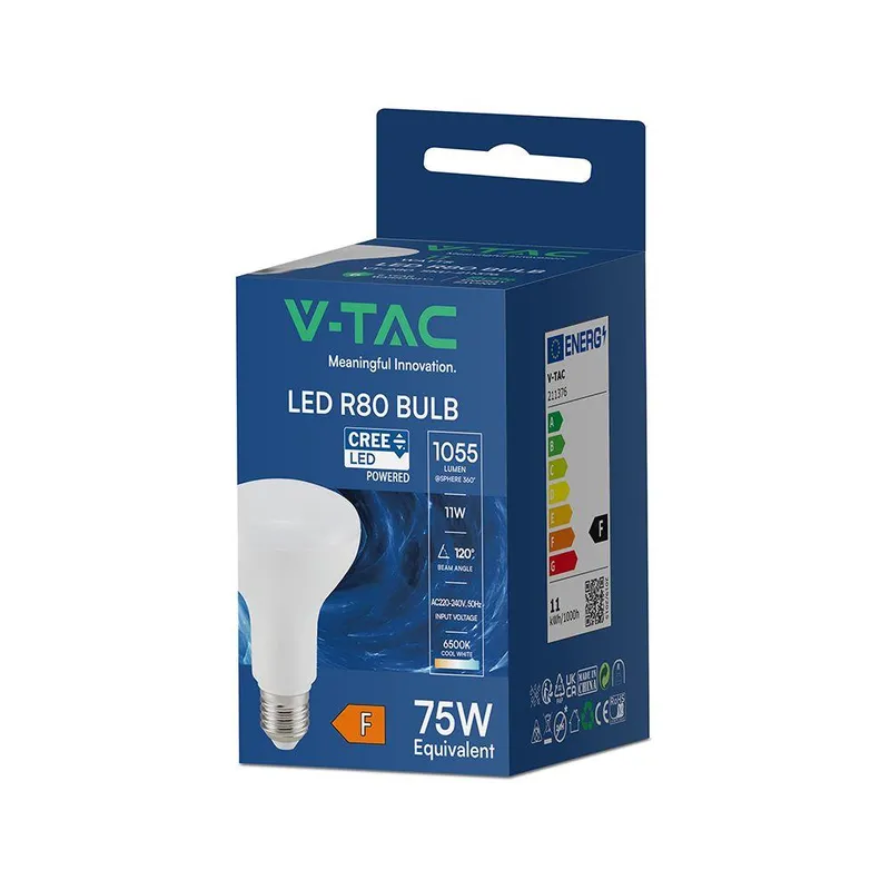 Żarówka LED V-TAC CREE CHIP 11W E27 R80 VT-280 6500K 1055LM 6 Lat Gwarancji