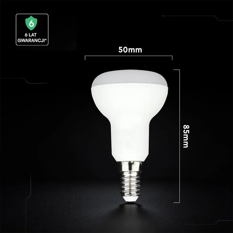 Żarówka LED V-TAC CREE CHIP 4,8W E14 R50 VT-250 3000K 470LM 6 Lat Gwarancji