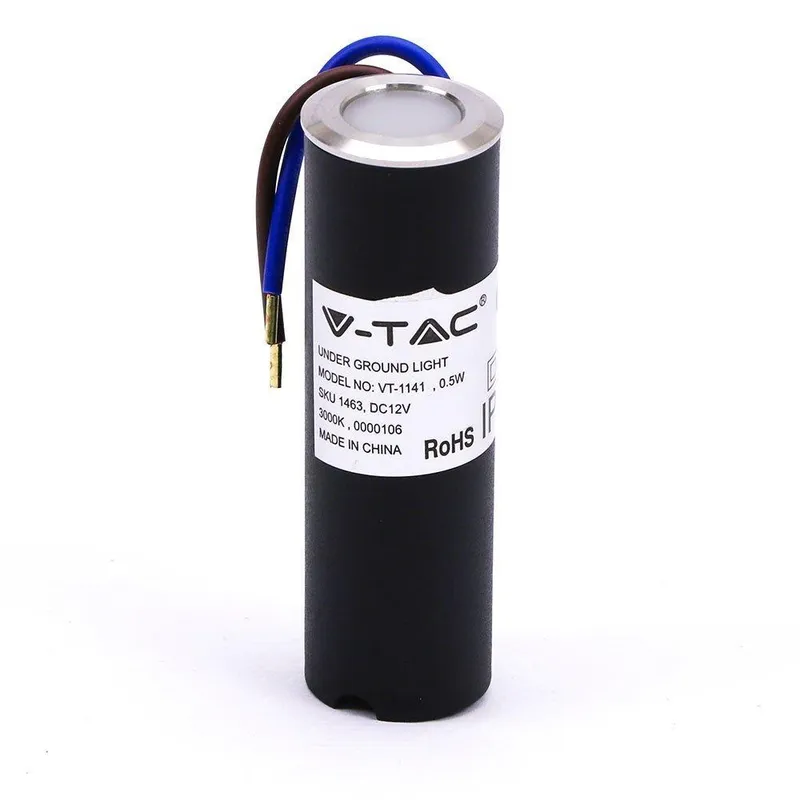 Oprawa Gruntowa Ogrodowa Najazdowa Podłogowa V-TAC 0.5W LED IP67 VT-1141 3000K 37LM - Srebrna