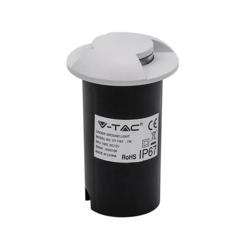 Oprawa Gruntowa Ogrodowa Najazdowa V-TAC 1W LED 2-STRONNA IP67 VT-1161 3000K 50LM - Biała