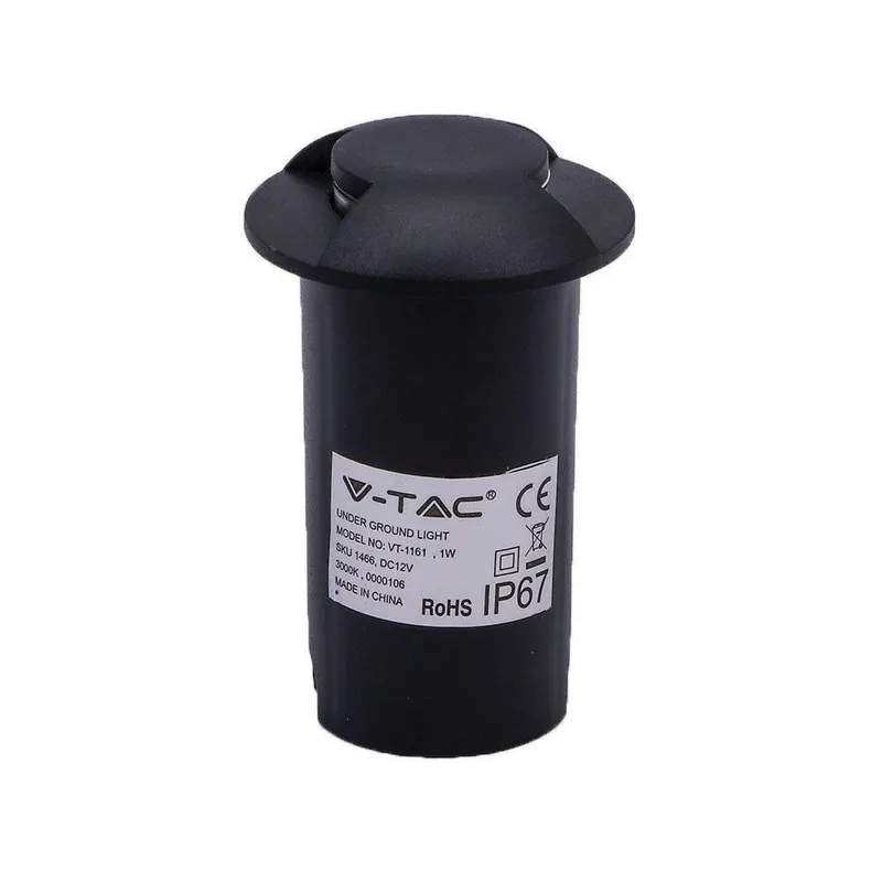 Oprawa Gruntowa Ogrodowa Najazdowa V-TAC 1W LED 2-STRONNA IP67 VT-1161 3000K 50LM - Czarna