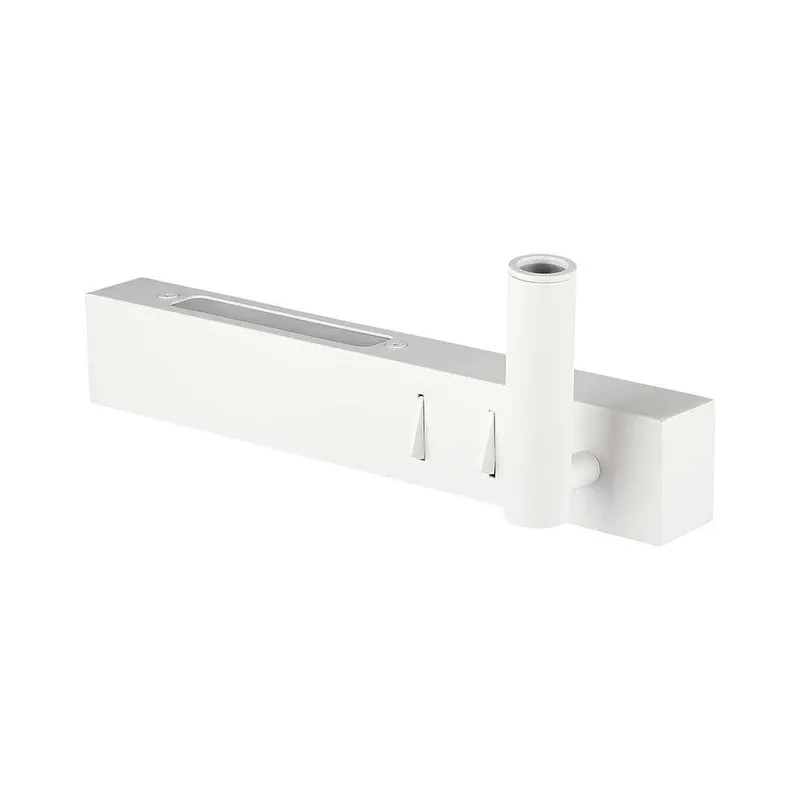 Oprawa LED V-TAC 3W+6W Kinkiet Hotel Łóżko Włącznik VT-2953 3000K 680LM 3 Lata Gwarancji - Biały