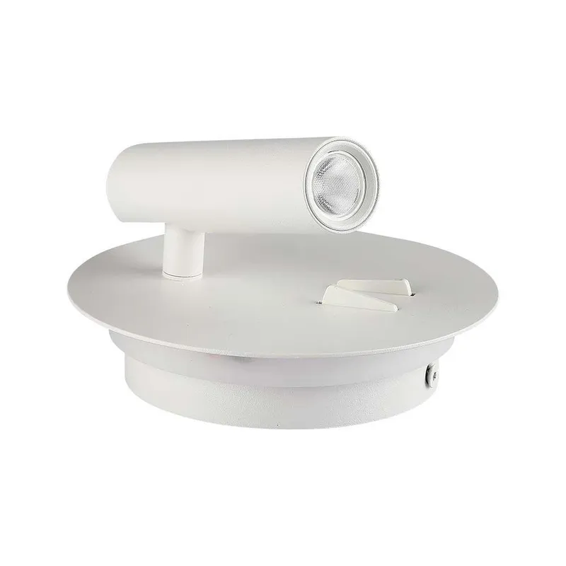 Oprawa LED V-TAC 3W+6W Kinkiet Hotel Łóżko Włącznik VT-2963 3000K 680LM 3 Lata Gwarancji - Biały