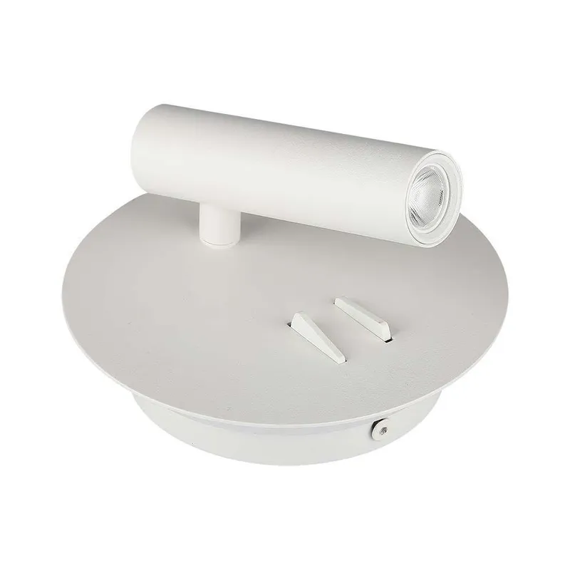 Oprawa LED V-TAC 3W+6W Kinkiet Hotel Łóżko Włącznik VT-2963 3000K 680LM 3 Lata Gwarancji - Biały