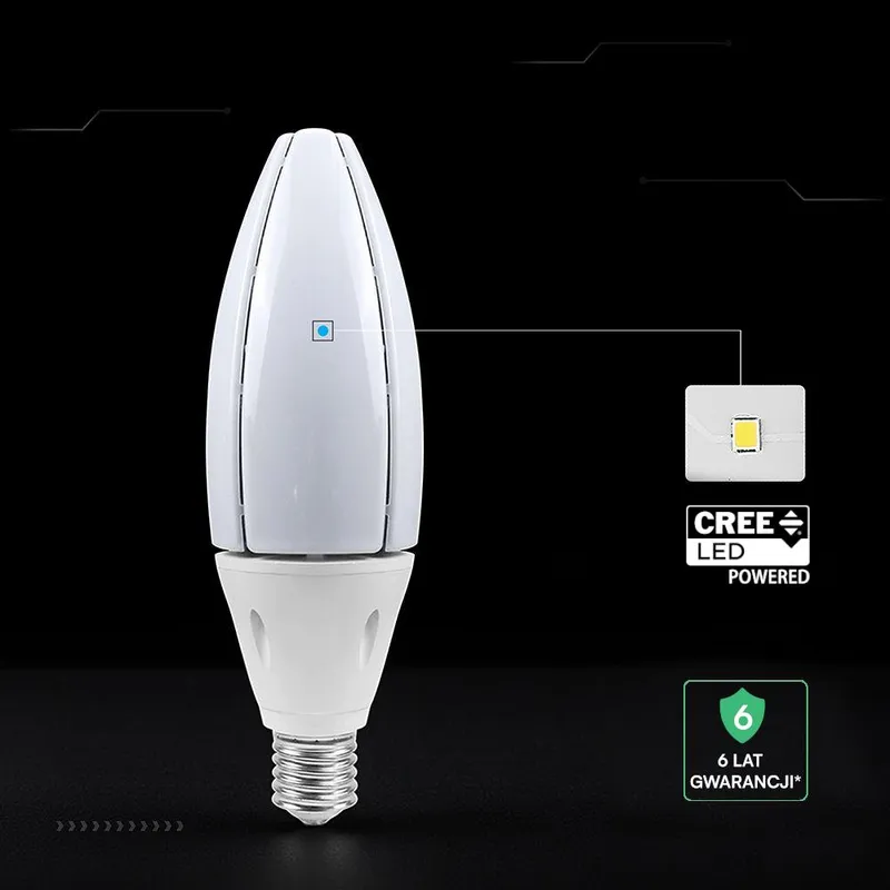 Żarówka LED V-TAC CREE CHIP 60W E40 VT-260 4000K 6500LM 6 Lat Gwarancji