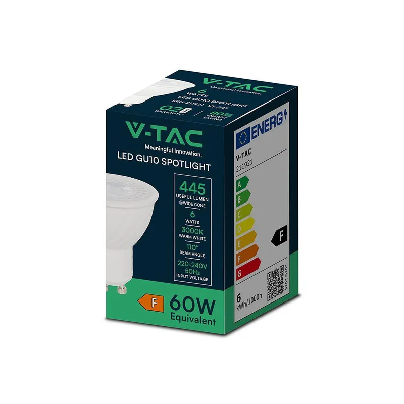 Żarówka LED V-TAC 6W GU10 110ST VT-247 3000K 445LM