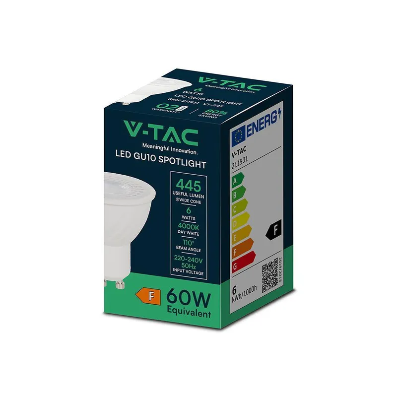 Żarówka LED V-TAC 6W GU10 110ST VT-247 4000K 445LM