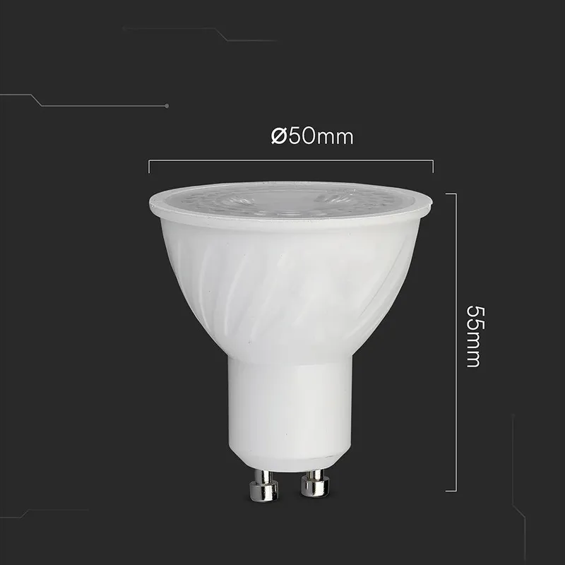 Żarówka LED V-TAC CREE CHIP 6W GU10 38ST Ściemnialna VT-227D 3000K 445LM 6 Lat Gwarancji