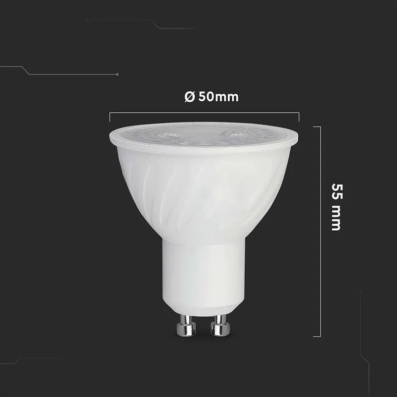 Żarówka LED V-TAC GU10 6W 10ST (Wąski Kąt Światła) VT-249 4000K 445LM 5 Lat Gwarancji