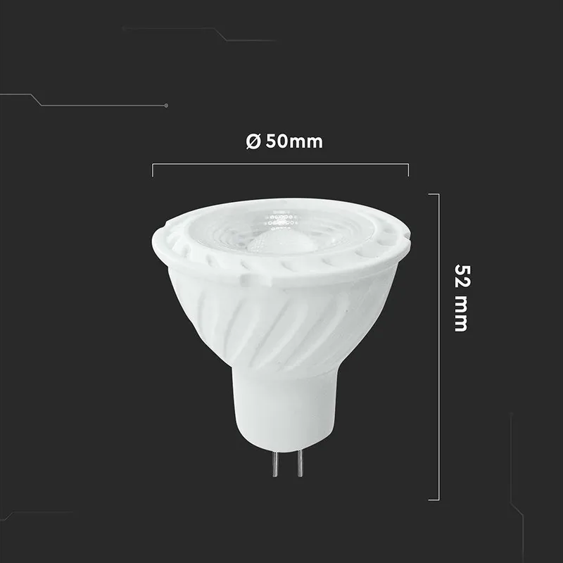 Żarówka LED V-TAC 6W GU5.3 MR16 12V 38ST VT-257 3000K 445LM