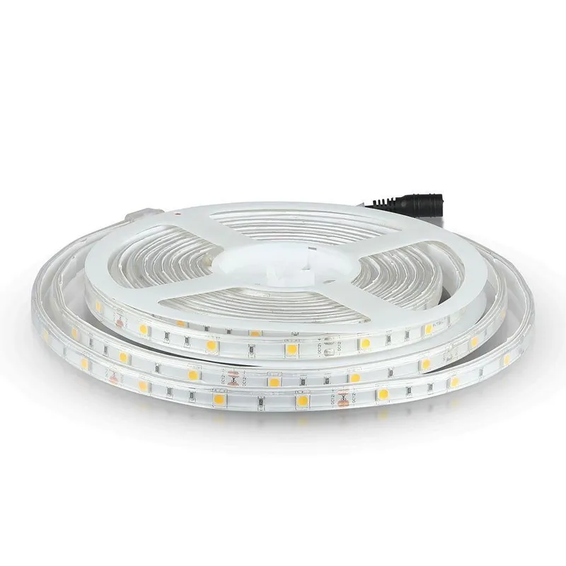 Taśma LED V-TAC 12V SMD5050 150LED IP65 Rękaw 6W/M VT-5050 30-N 4000K 500LM