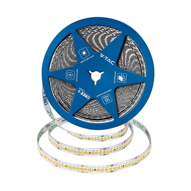 Taśma LED V-TAC CREE CHIP 24V CRI90 2XPCB 10mm 10mb 18W/M 238LED/M VT-2835 238 4000K 2150LM 6 Lat Gwarancji