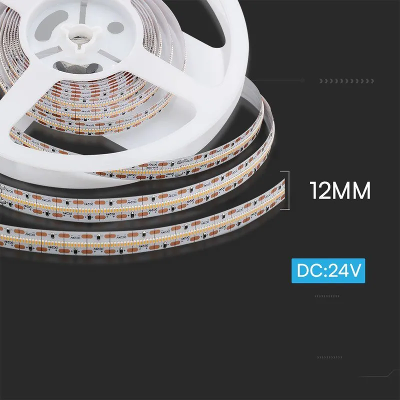 Taśma LED V-TAC SMD2110 3500LED 24V IP20 5mb CRI90+21W/M 150LM/W VT-2110 700 3000K 2000LM
