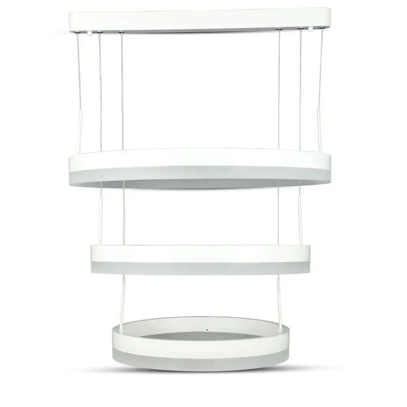 Oprawa Zwieszana LED V-TAC 82W Soft Light Chandelier Ściemnianie VT-82-3-W-N 3000K 4550LM 3 Lata Gwarancji - Biały