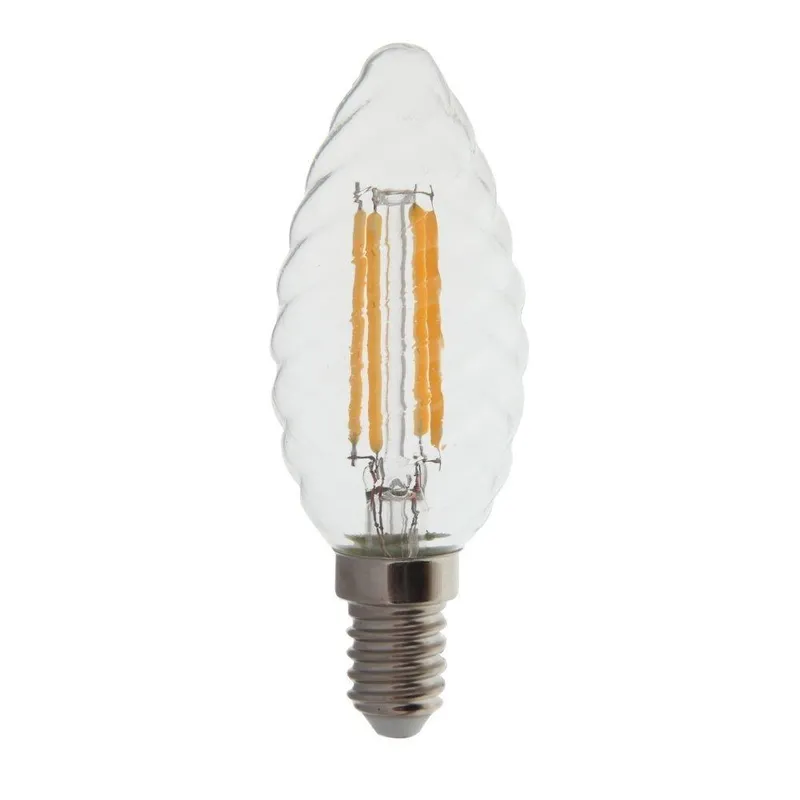 Żarówka LED V-TAC 4W Filament E14 Twist Świeczka Ściemnialna VT-1985D 3000K 400LM