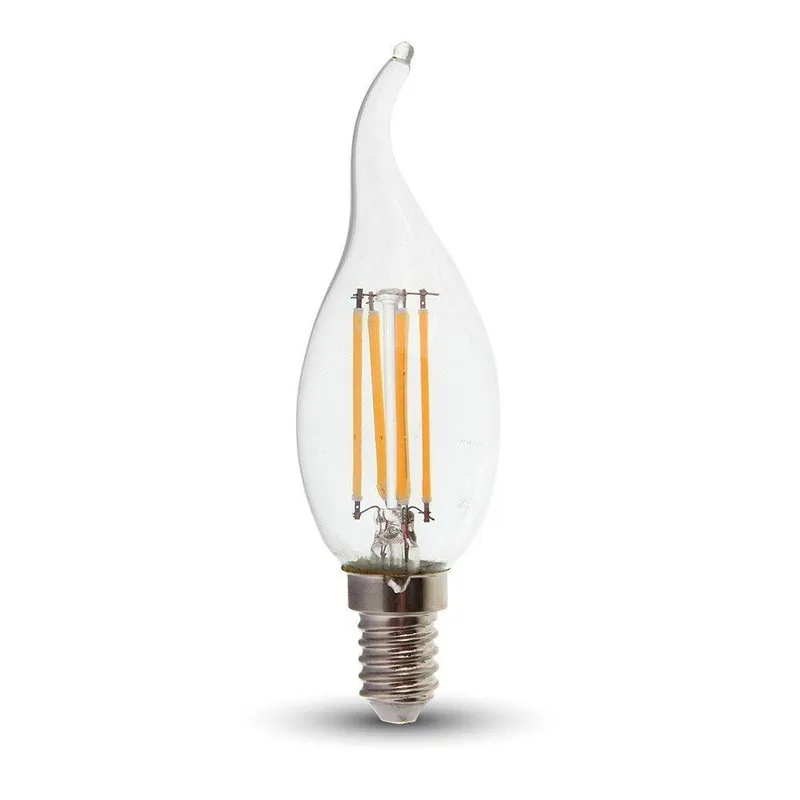 Żarówka LED V-TAC 4W Filament E14 Świeczka Płomyk VT-1997 6500K 400LM