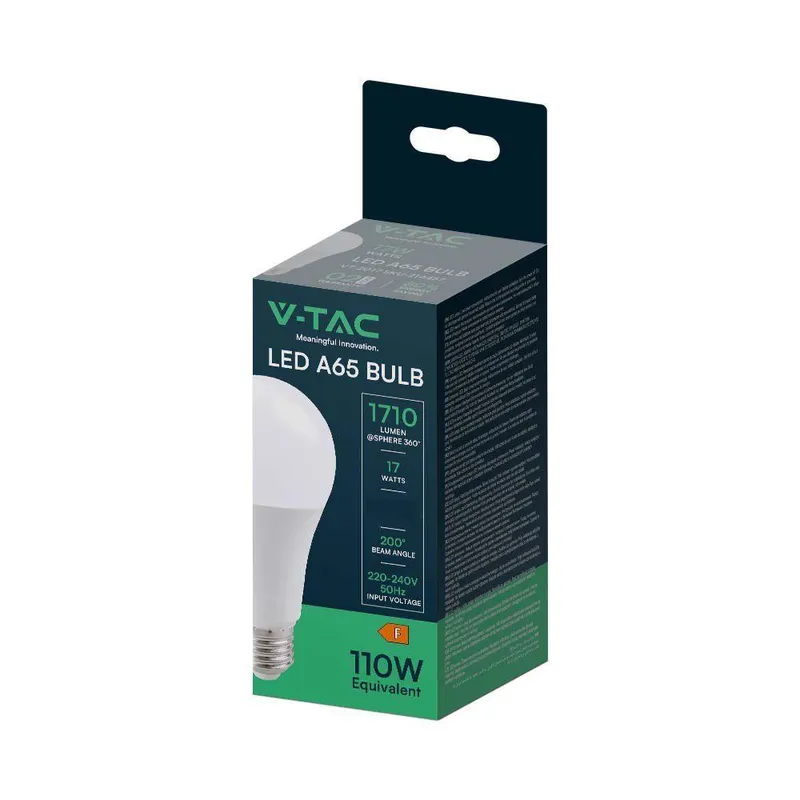 Żarówka LED V-TAC 17W A65 E27 VT-2017 3000K 1710LM