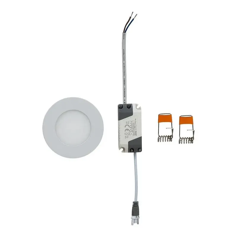Panel LED V-TAC Premium Downlight 3W Okrągły FI84 3000K 130LM