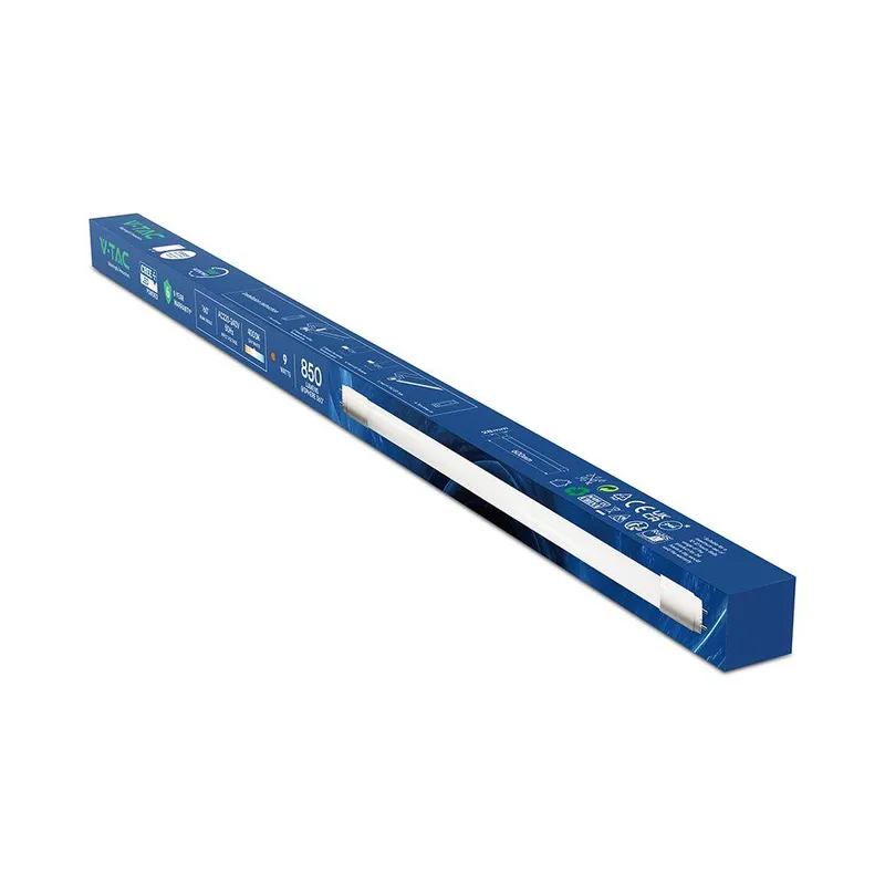Tuba Świetlówka LED T8 V-TAC CREE CHIP 60cm 9W G13 Obrotowa Nano Plastic VT-061 4000K 850LM 6 Lat Gwarancji