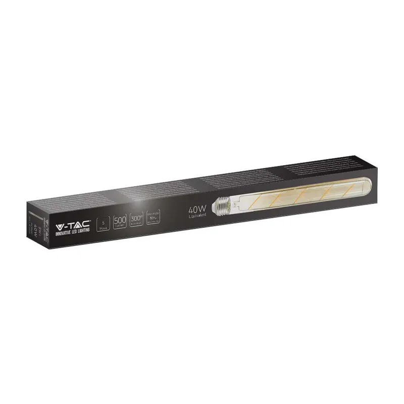 Żarówka LED V-TAC 5W T30 E27 Filament Bursztyn 30x300mm VT-2005-N 2200K 500LM
