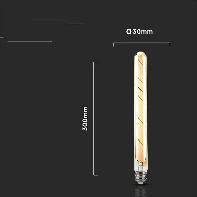 Żarówka LED V-TAC 5W T30 E27 Filament Bursztyn 30x300mm VT-2005-N 2200K 500LM