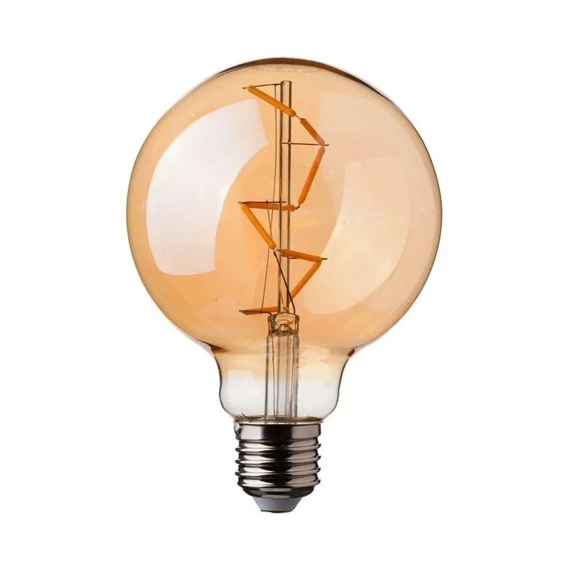 Żarówka LED V-TAC 4W Filament E27 Kula Glob G95 Bursztyn 95x138mm VT-2024-N 2200K 350LM