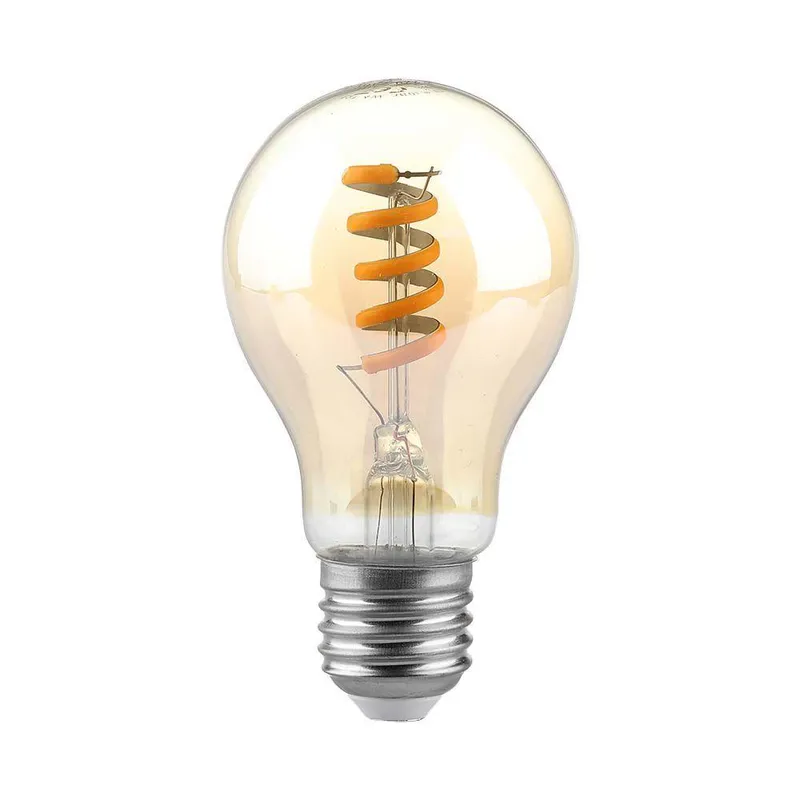 Żarówka LED V-TAC 4W E27 A60 Spiral Filament Bursztyn VT-2154-N 1800K 400LM