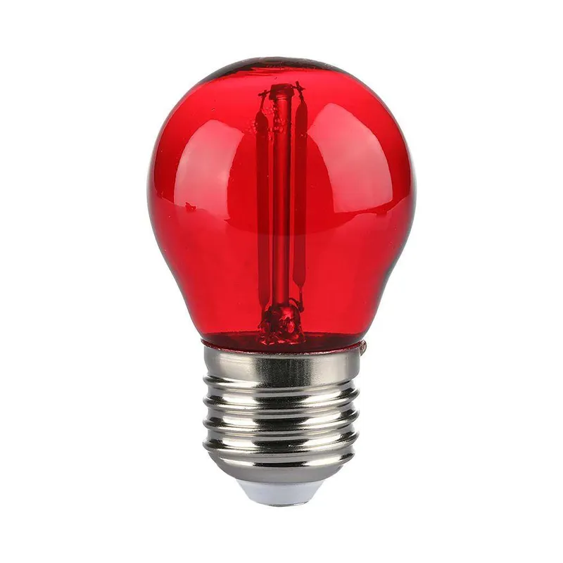 Żarówka LED V-TAC 2W Filament E27 Kulka G45 Kolor VT-2132 Kolor 60LM - Czerwony